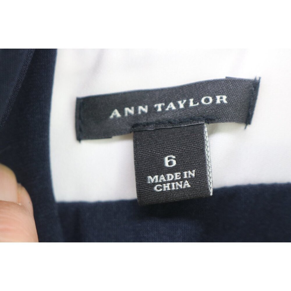 Ann Taylor Navy/White Jumpsuit-Size 6-Strappy-Nautical-Stretchy-Back Zip - Picture 5 of 11